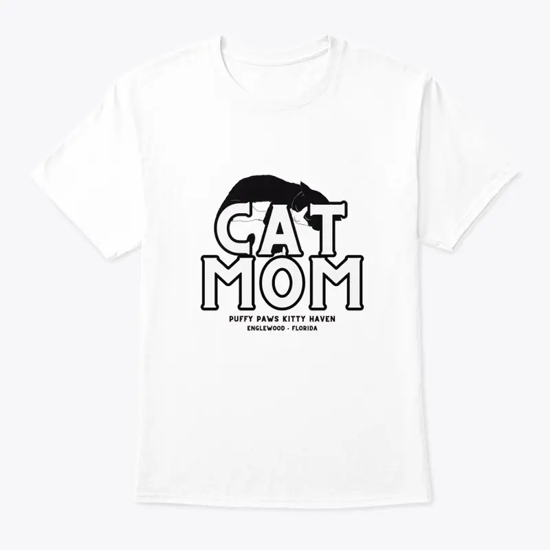 Cat Mom - Black and White