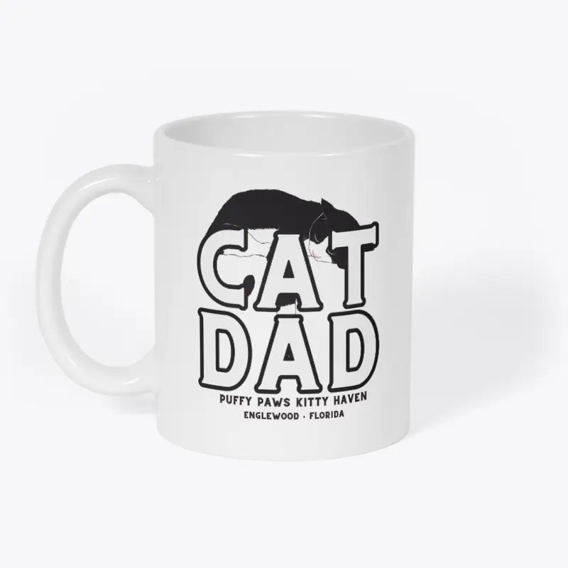 Cat Dad - Black and White