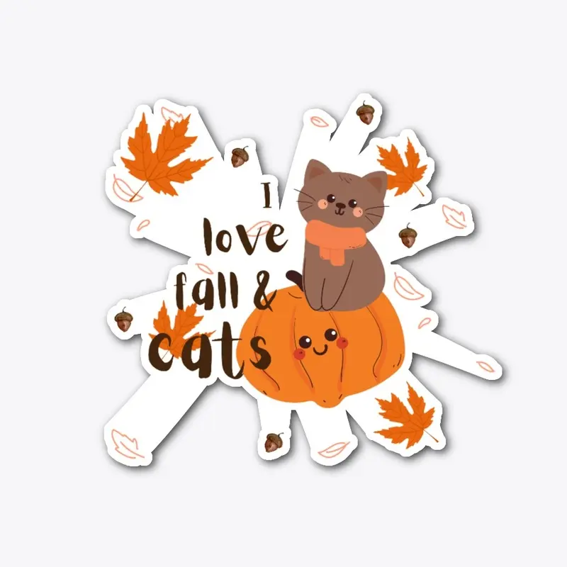 I LOVE FALL & CATS