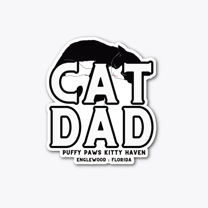 Cat Dad - Black and White